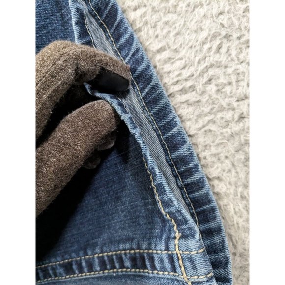 Ariat Jeans Womens 28 Turquoise Whipstitch Boot Flap Pockets Western Blue - Picture 15 of 16